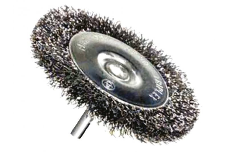 Brosse à disque HBM 75 mm avec fil d'acier torsadé avec